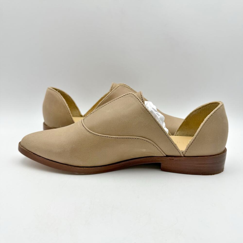 NISOLO Womens Emma D'Orsay Flats SIZE 6M EU 36 Tan Beige Leather Slip On NIB - Picture 7 of 12